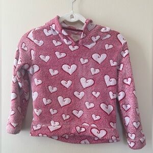 Boston‎ Traders kids girls size small 7/8 valentines hearts hooded sweatshirt